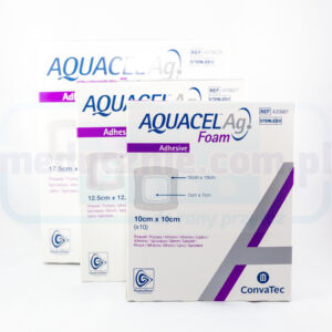 Aquacel Foam Ag Adhesive 12,5*12,5cm wielowarstwowy opatrunek piankowy 1szt